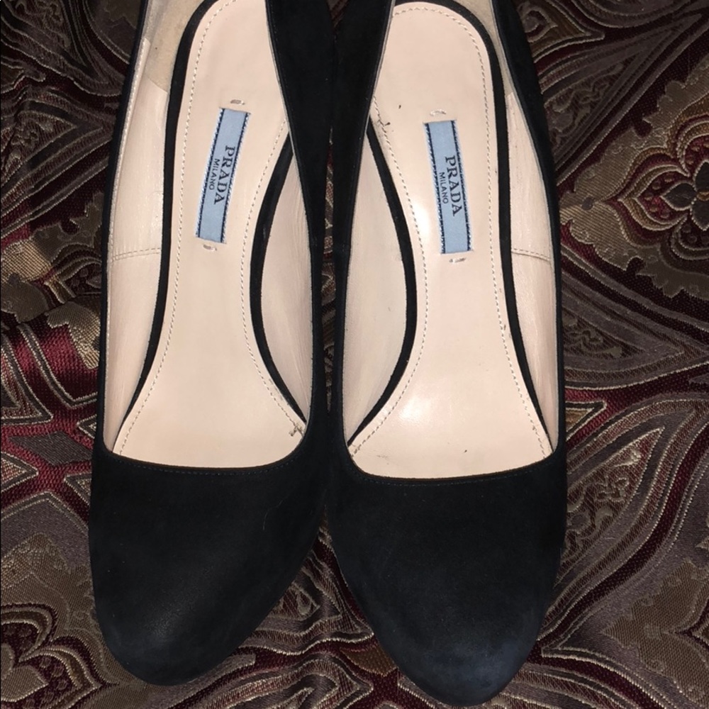 Prada suede heels